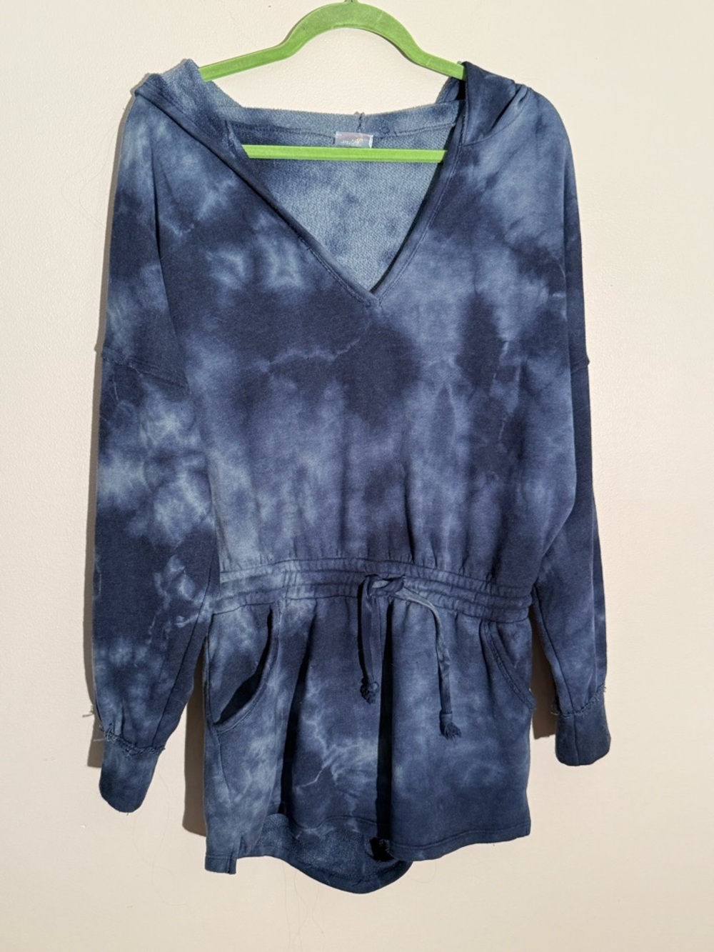 Free People Movement Navy Blue Hooded Romper